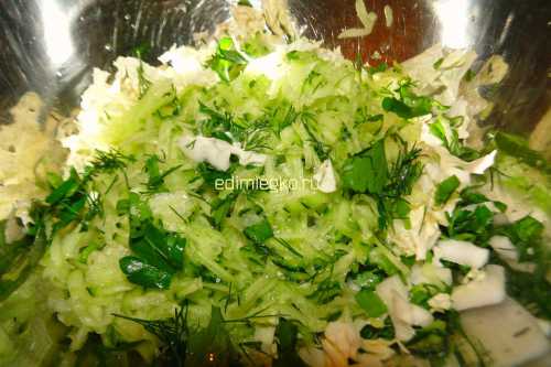 Салаты из капусты с огурцом