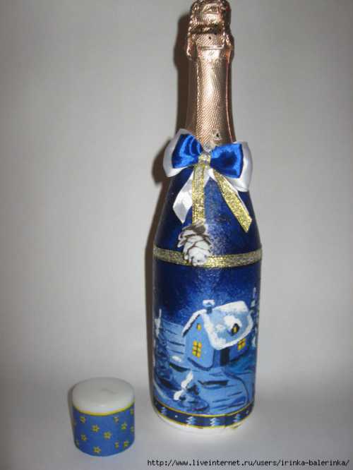 Как украсить шампанское на Новый год Быстро и красиво