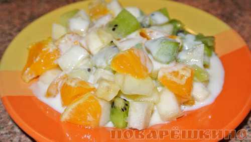 Фруктовый салат с йогуртом очень вкусный рецепт