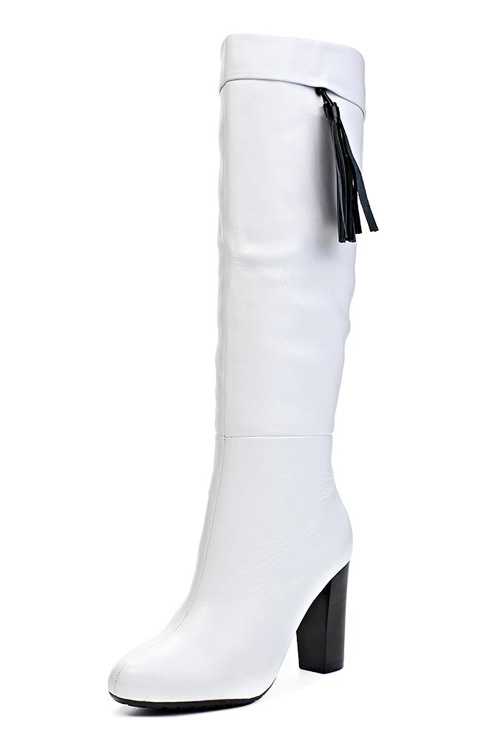 Белые свадебные сапоги