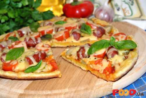 Быстрая пицца на сковороде