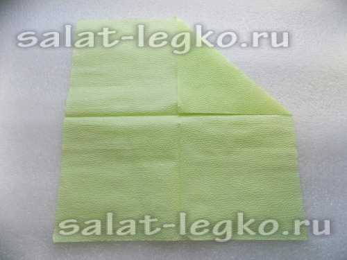 Как сложить сервировочную салфетку в виде