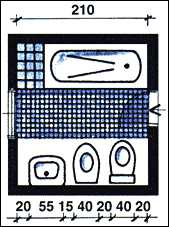 Для отделки используется преимущественно однотонная плитка спокойных светлых тонов, сантехника и мебель предельно лаконичные, но элегантные