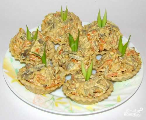 Салат с печенью и морковью