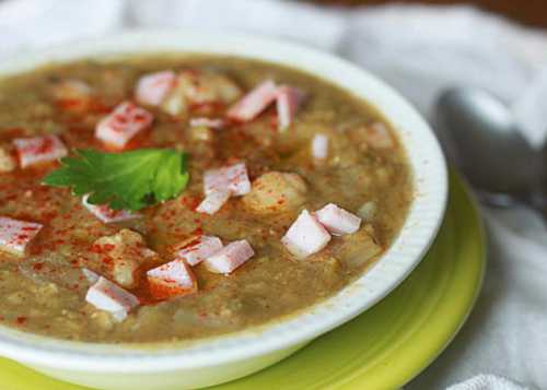 Гороховый суп с копченостями в мультиварке